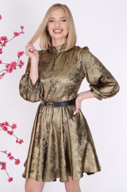 Shiny Gold Color Dress