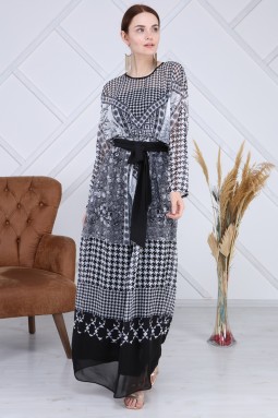 Multi Pattern Long Dress