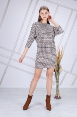 Multi Color Crew Neck Dress