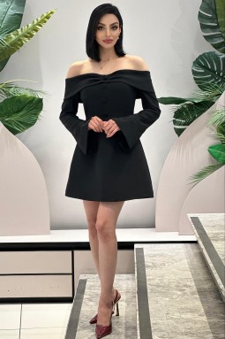 Black Off Shoulder Dress