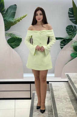 Light Green Off Shoulder Dress