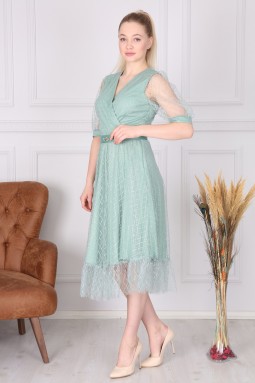 Mint Double Breasted French Dress