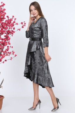 Shiny Fabric Silver Dress