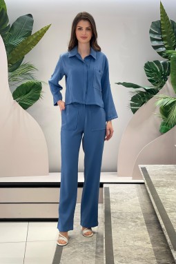 Blue Suit with Pockets