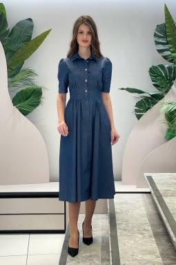 Collared Denim Dress