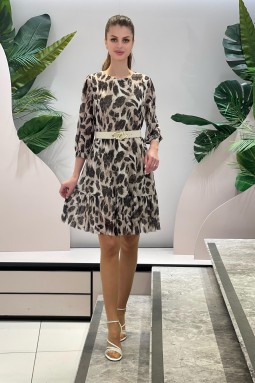Leopard Print Dress with Stones