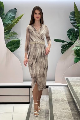 Stony Mink Double Breasted Dress