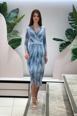 Stony Blue Double Breasted Dress