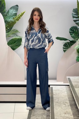 Shirt Suit with Cargo Pockets
