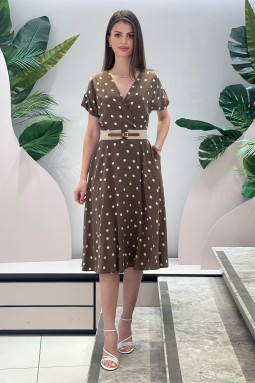 Brown Polka Dot Dress