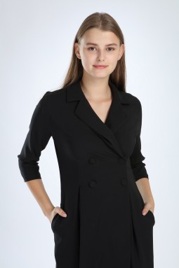 Black Pleated Dress