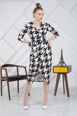 Foil Crowbar Pattern Dress
