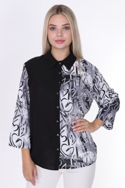 Written Black Color Blouse