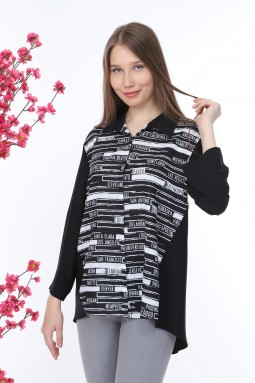 Written Black Blouse