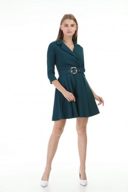 Emerald Short Pleated Dress