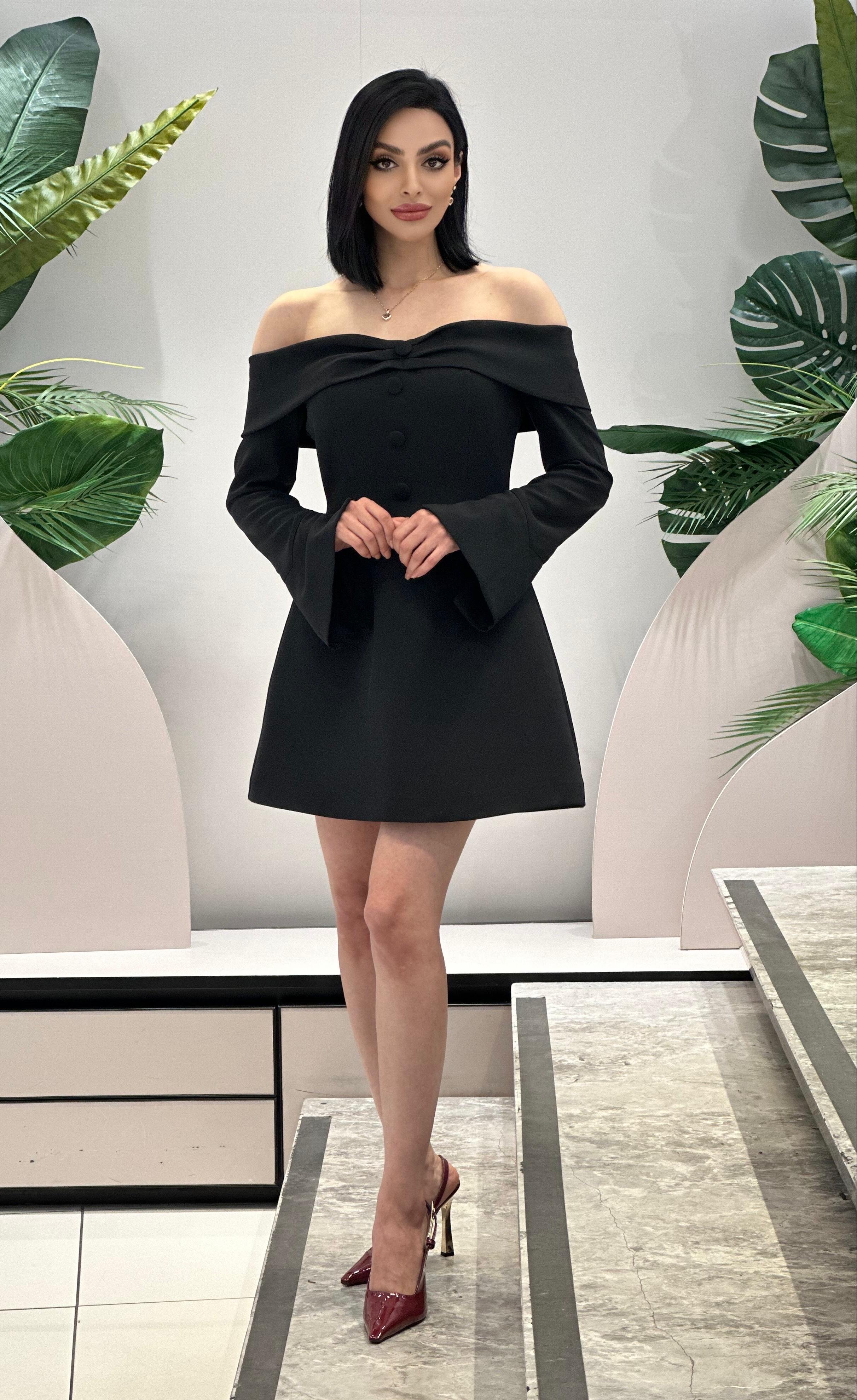 Black Off Shoulder Dress