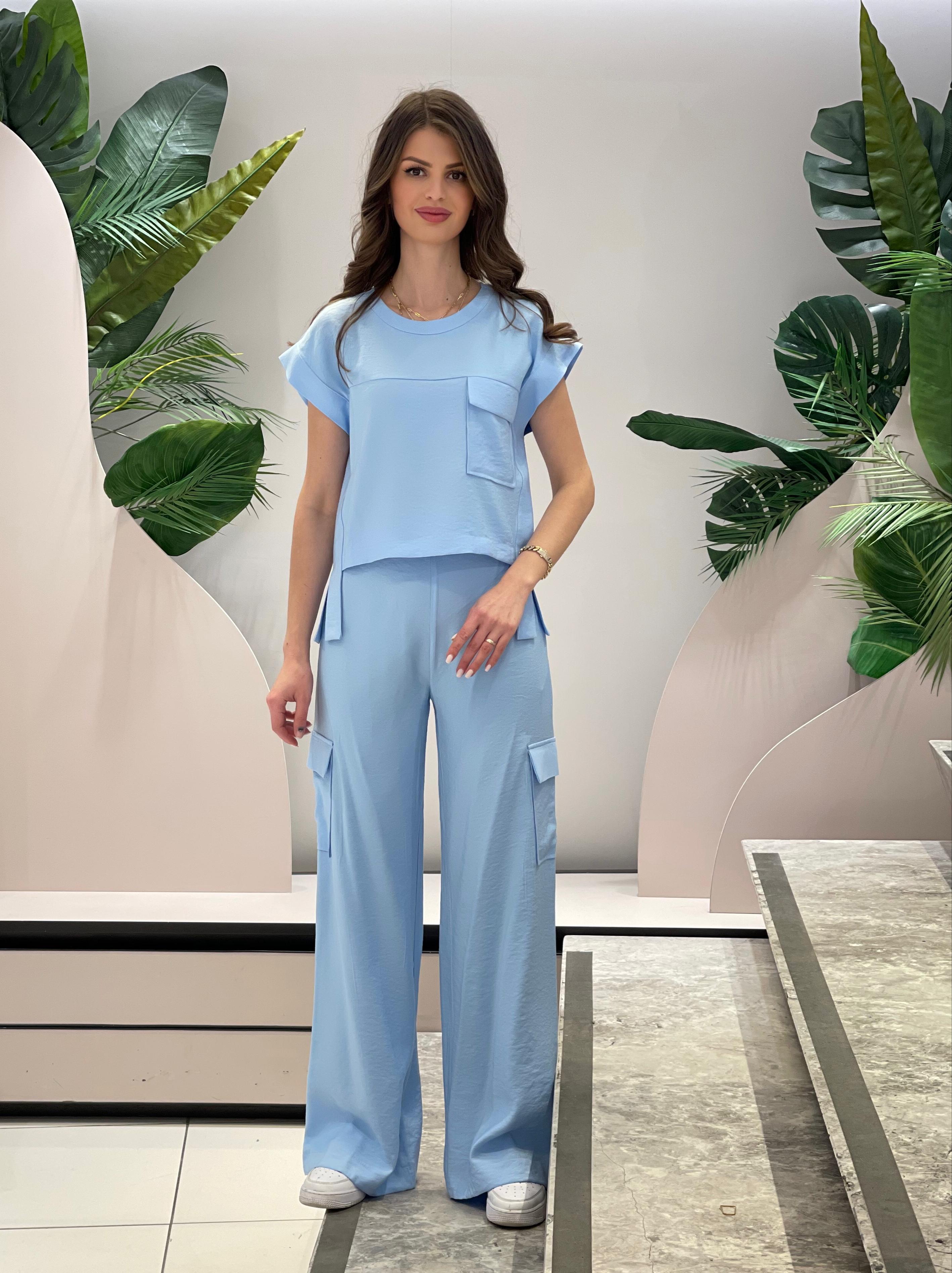 Blue Cargo Pocket Suit