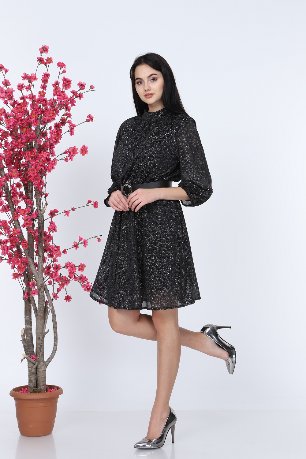 Silvery Black Dress